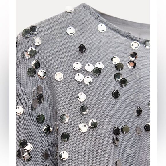 Zara sequin tulle top - Picture 5 of 6